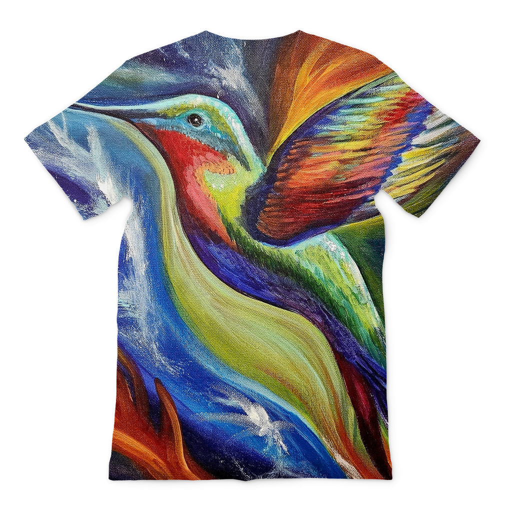 Humming Bird Premium Sublimation Adult T-Shirt