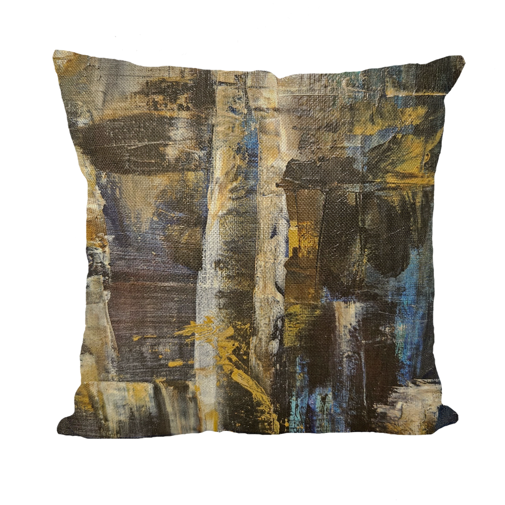 Abstract Cross Throw Pillow with Insert