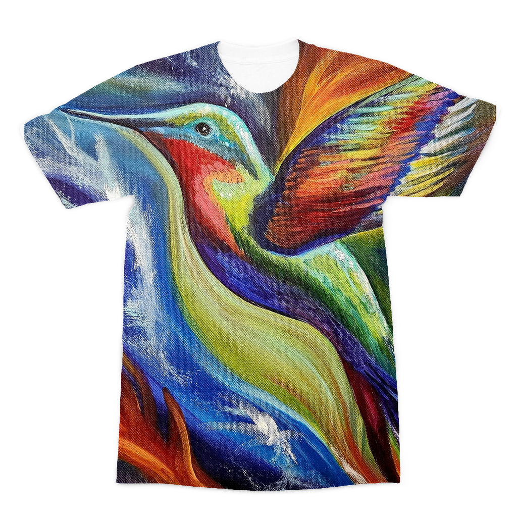 Humming Bird Premium Sublimation Adult T-Shirt