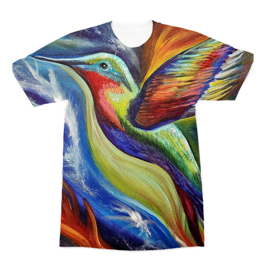 Humming Bird Premium Sublimation Adult T-Shirt