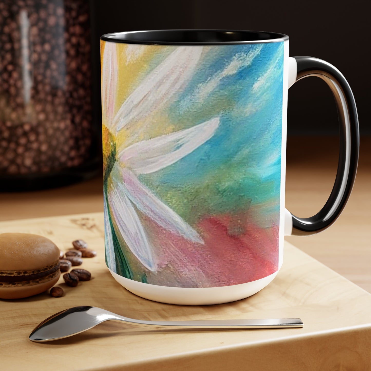 Two-Tone Coffee Mugs, 15oz