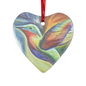 Humming Bird Glass Hanging Ornament