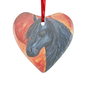 Black Horse Glass Hanging Ornament