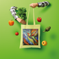 Humming Bird Shopper Tote Bag