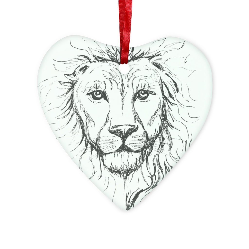 LION Glass Hanging Ornament