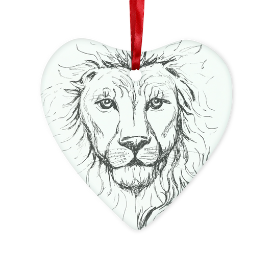 LION Glass Hanging Ornament
