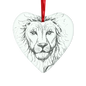 LION Glass Hanging Ornament