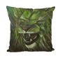 GREEN LION Throw Pillows