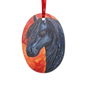 Black Horse Ceramic Hanging Ornament