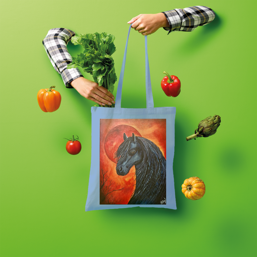 Black Horse Shopper Tote Bag