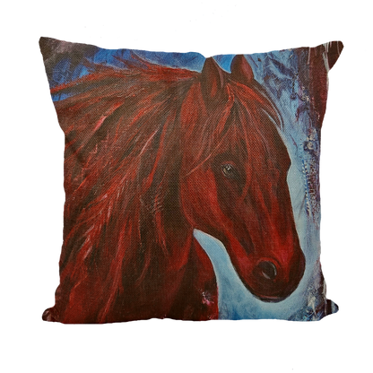 War Horse Throw Pillow with Insert