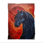 Black Horse Sublimation Throw Blanket