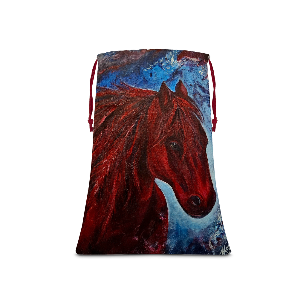 War Horse Sublimation Linen Drawstring Sack