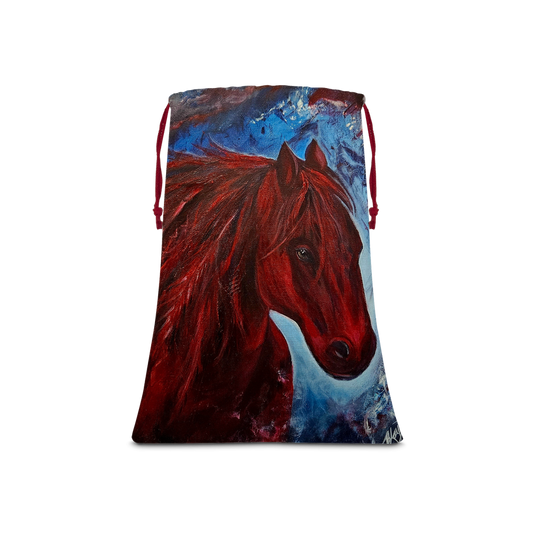 War Horse Sublimation Linen Drawstring Sack