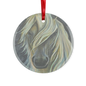 Pale Horse Glass Hanging Ornament