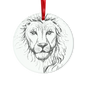 LION Glass Hanging Ornament