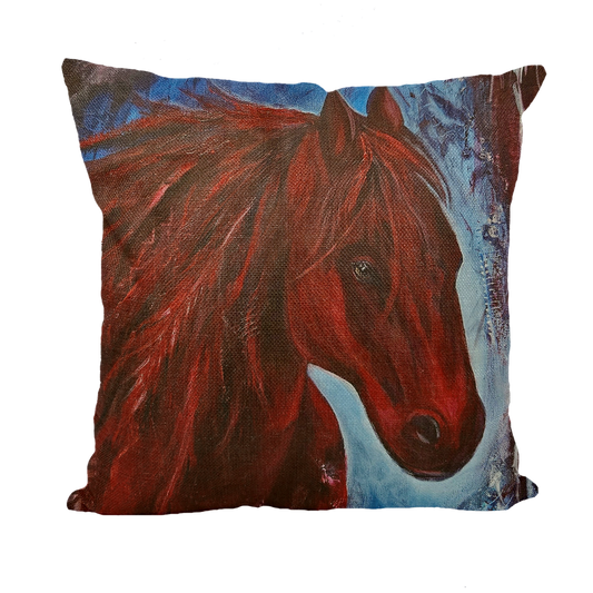 War Horse Throw Pillow with Insert