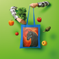 Black Horse Shopper Tote Bag