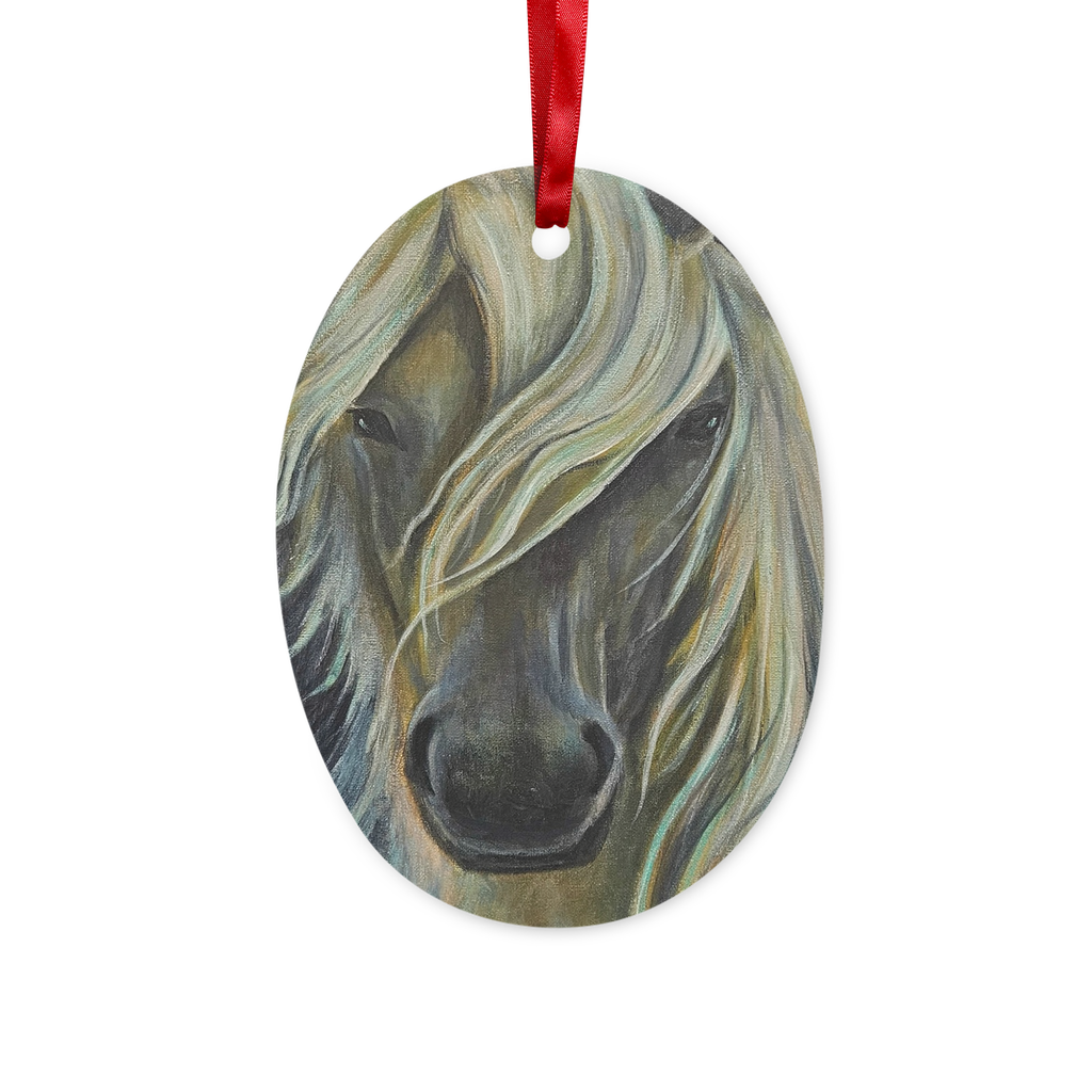 Pale Horse Ceramic Hanging Ornament