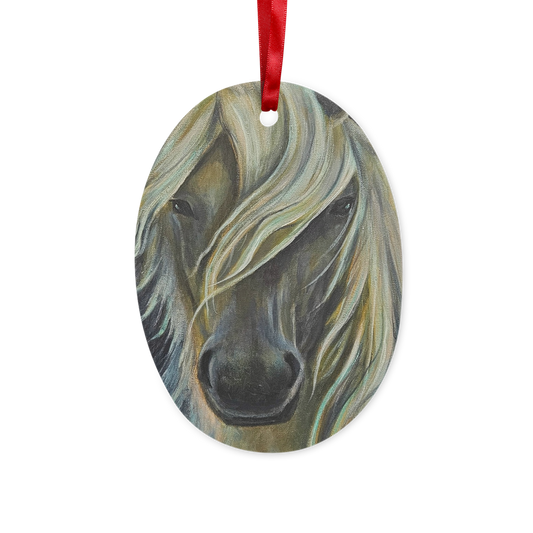 Pale Horse Ceramic Hanging Ornament