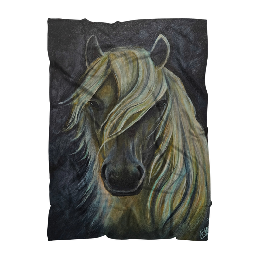Pale Horse Sublimation Throw Blanket