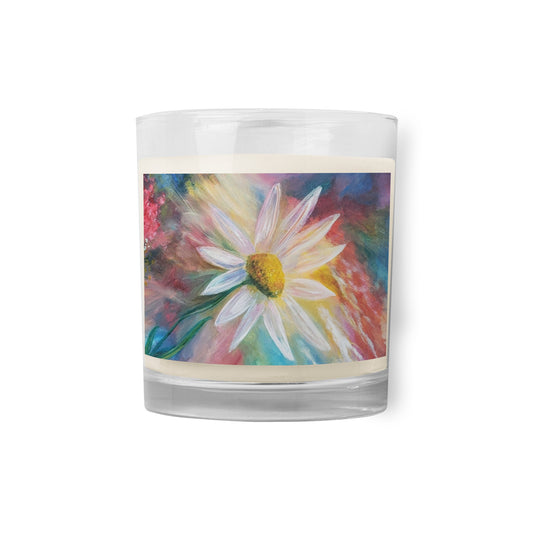 Glass jar soy wax candle